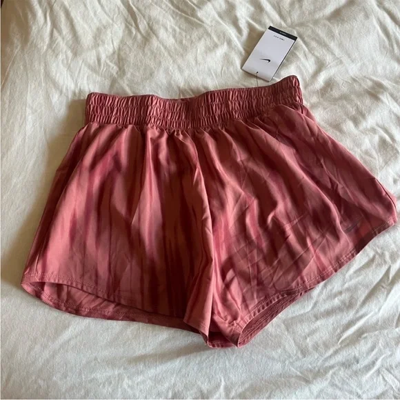 Nike One Dri-FIT High-Waisted 3" Brief-Lined Printed Shorts Pink XL NWT - Picture 3 of 10